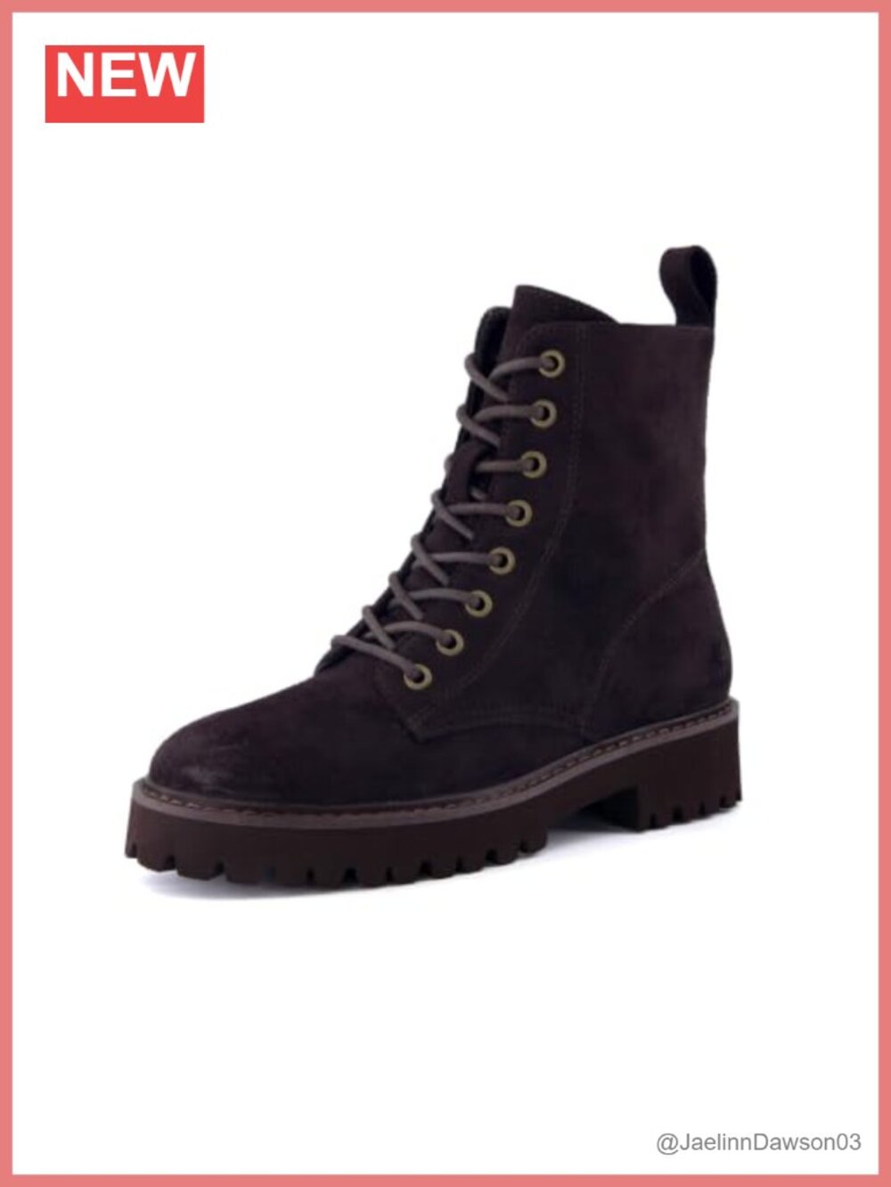 Combat Boots Lace-Up Side Zipper Faux Suede Ankle Booties Lug Sole